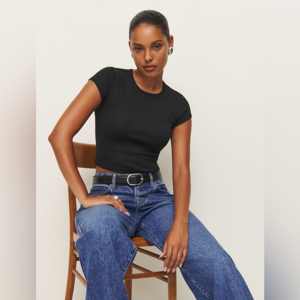 Reformation Muse Cropped Tee Size XS
